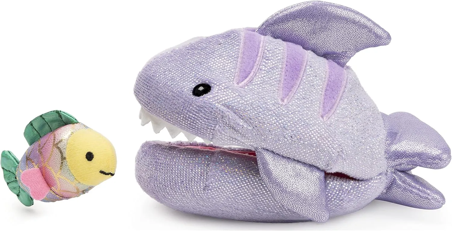 Pod - Shark with Fish, pottery 9.5 GUND Plush 