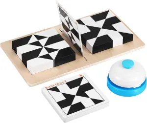 Portable Logic Game for Travel Fun TOYANDONA Wooden Building Blocks Puzzle Educational Brain chondrite Teaser for Boys and Girls Adults Compact 