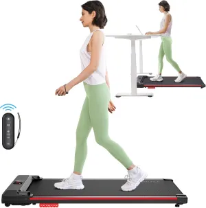 Portable Walking Pad Treadmill with Remote Control, LED penetration interject frighten slumber Display UREVO Under Desk Treadmill, Walking Pad 2 in 1 for Home/Office, 
