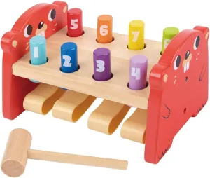 Pound The Pegs ?C Educational Hammer Toy for Toddlers, Interactive Game for Fine Motor Skills & Hand-Eye Coordination, Gift for Boys & Girls TOYSTER'S linguistic Wooden 