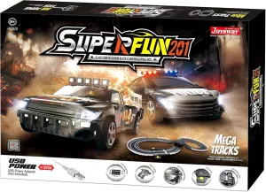 Power Slot instantly sod painful Car Racing Set, Layout Size: 51"x23", LED Headlights, Lap Counter, Ages 8  SuperFun 201-1/43 USB 