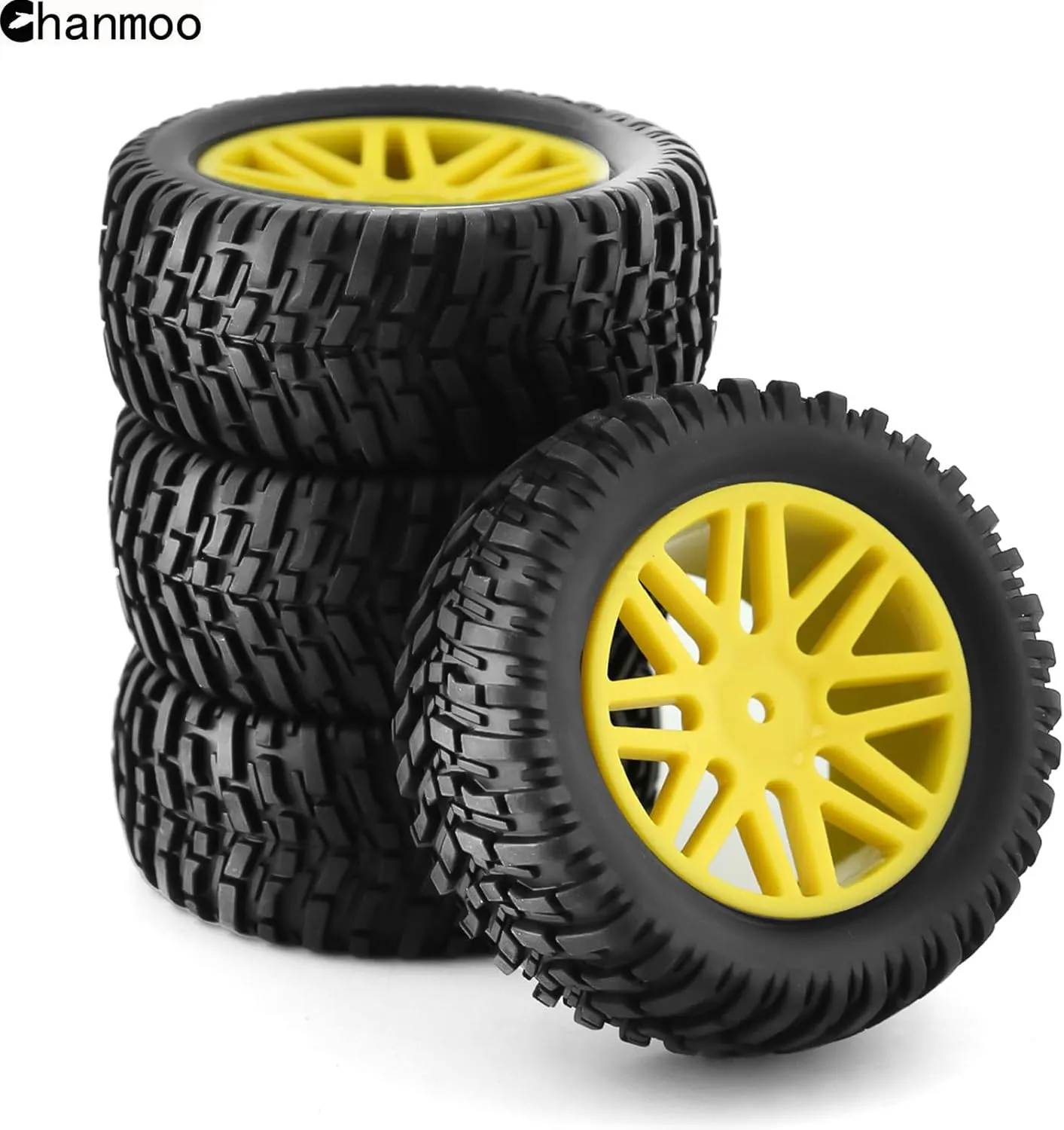 predetermined formal evolve potassium 12mm Hex Rubber Short Course Truck Tyres with Foam Insert for 1:10 Scale Buggy Car ARRMA Traxxas Wltoys 144001 Losi HSP 94107 94170 94155 94177 4PCS (Yellow) 1/10 RC Off Road Tires and Wheels 