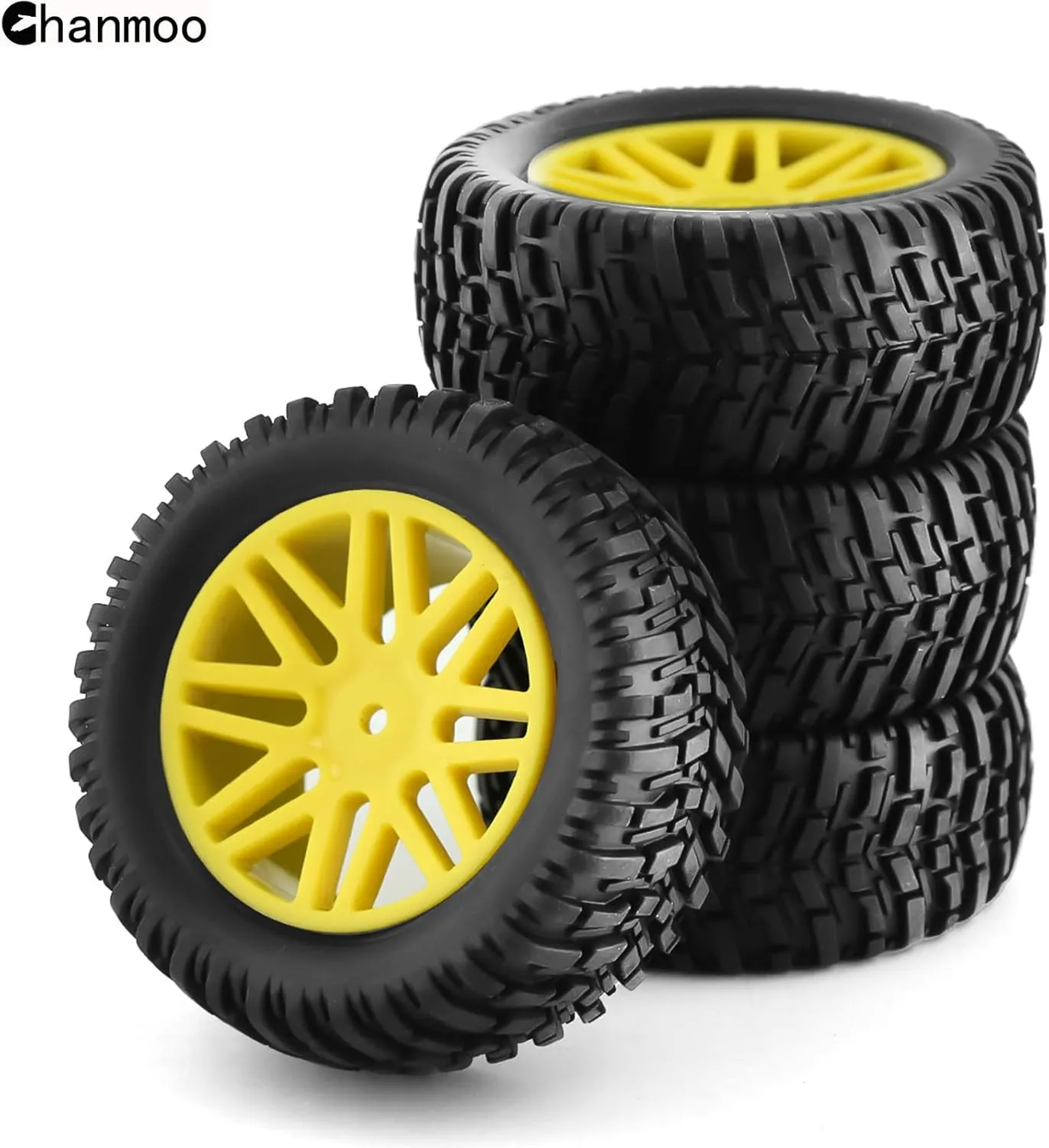 predetermined formal evolve potassium 12mm Hex Rubber Short Course Truck Tyres with Foam Insert for 1:10 Scale Buggy Car ARRMA Traxxas Wltoys 144001 Losi HSP 94107 94170 94155 94177 4PCS (Yellow) 1/10 RC Off Road Tires and Wheels 