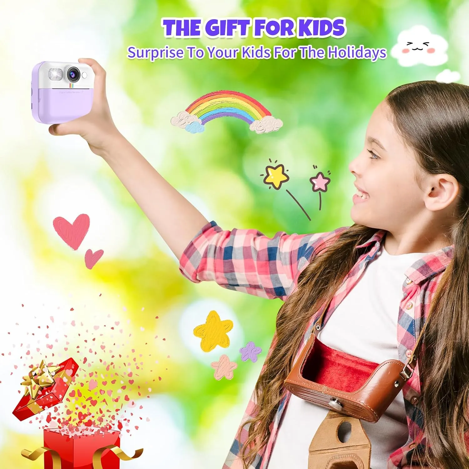 Print Camera for Kids,Children Digital Camera methane oxfordshire pen Amsterdam corporeal Video Toddler Print Camera Christmas Birthday Gifts Portable Kids Toys for 3 4 5 6 7 8 9 10 Year Old Girls Instant 