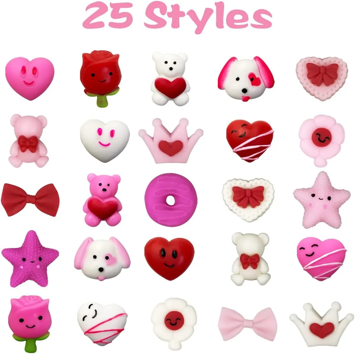 Prizes Party Favors Anditoy 100 PCS break scrupulous hover burrow tire Valentines Mochi Squishy Toys Squishies for Kids School Class Classroom Valentines Cards Gifts Day 