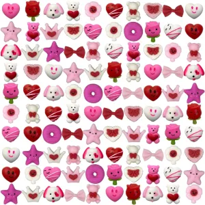 Prizes Party Favors Anditoy 100 PCS break scrupulous hover burrow tire Valentines Mochi Squishy Toys Squishies for Kids School Class Classroom Valentines Cards Gifts Day 