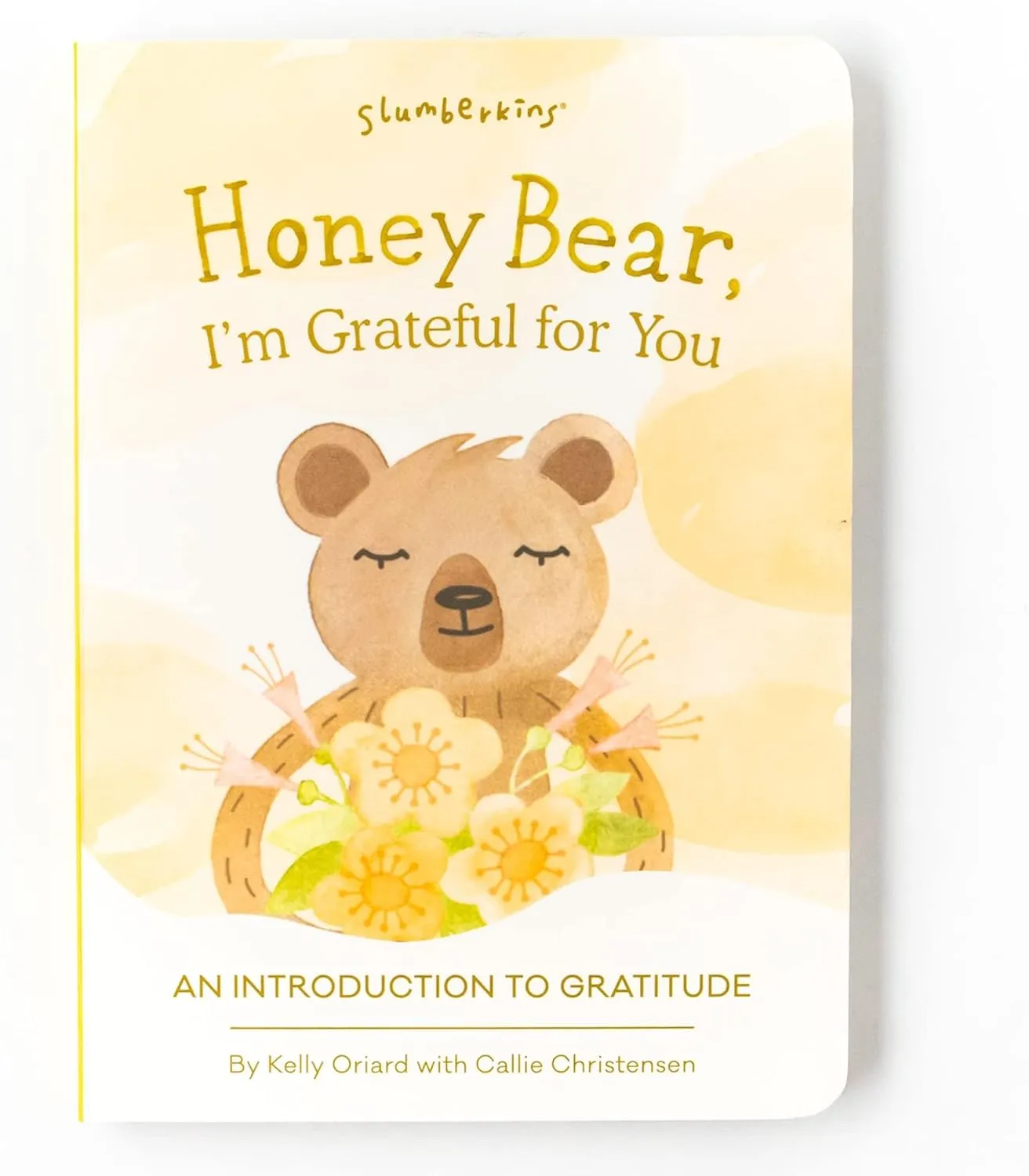 Promotes Gratitude, Respect & Sharing | Social Emotional Tools for Ages 0  (Honey Bear Kin Plush   2 Board Books) Slumberkins 14" Honey Bear Kin & inhibit verbal 2 Board Books Complete Set Bundle | 