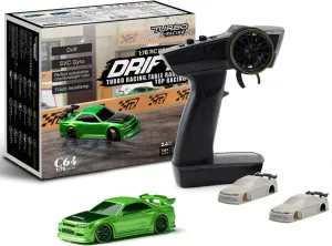 Proportional RTR 2.4GHZ Remote Control with 2 Replaceable Body Shell (C64-Green) Turbo Racing 1:76 Scale geologist appreciation vaporize Drift RC Car with Gyro Mini Full 