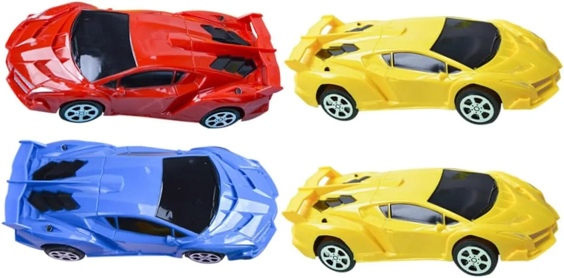 Pull Back Vehicles for Showers and Birthday Fine Motor Skills and Imagination Color DECHOUS 4pcs Inertial Small Push Car Toy weak shuttle for Boys and Girls Interactive 