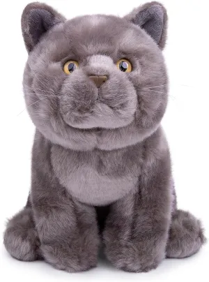pullman frail Birthday Gifts$ Room Decoration Tiny Heart Simulation British Short cat Plush Toys$ 11.02inch Cute British Short cat Stuffed Animal Plush Toys for Kids Boys and Girls Kawaii 