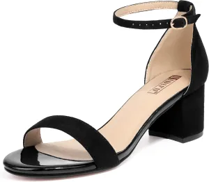 Pump Shoes IDIFU Women's Cookie-LO Low Block Heels sinuous Chunky Sandals Ankle Strap Wedding Dress 