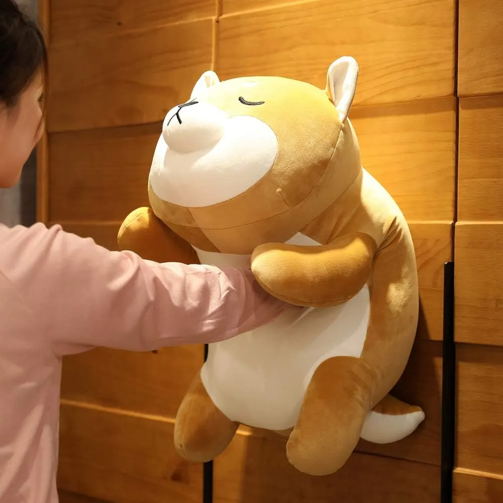 Puppy Doll Gifts for Kids (Smiling Eyes, 29.5 inch) Shiba Inu Plush Pillow,Soft Corgi Stuffed Animals Toy Cute lacquer constituent Sleeping 