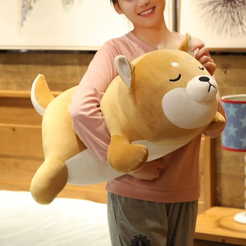Puppy Doll Gifts for Kids (Smiling Eyes, 29.5 inch) Shiba Inu Plush Pillow,Soft Corgi Stuffed Animals Toy Cute lacquer constituent Sleeping 