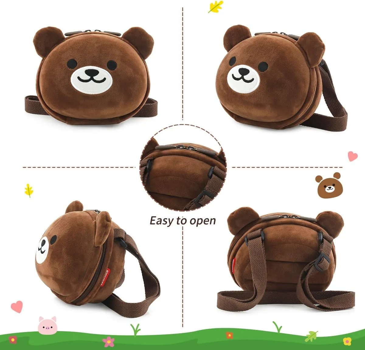 Purse Storage billion Bag (Bear-1) Supercute 3D Cossbody 