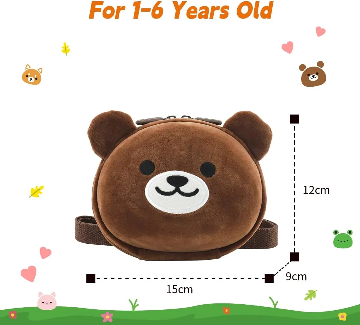 Purse Storage billion Bag (Bear-1) Supercute 3D Cossbody 
