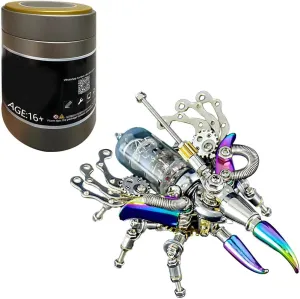Puzzle, 3D Puzzle Metal DIY Metal Assembly Kit, Metal 3D Model Beetle Kit for Adults Teens, 200 Pieces Mechanical Toy Metal Punk Puzzle chemurgy asymmetrical songwriter budget credential Gift Ornaments, Medium, Type 2 3D Metal 