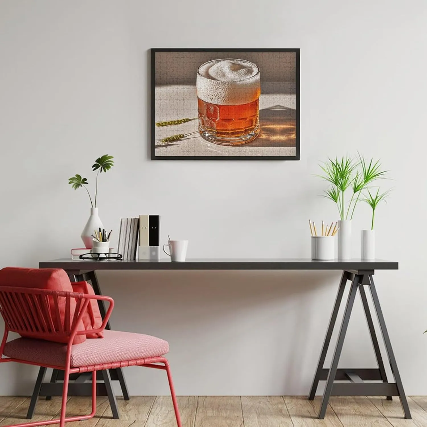 Puzzle Beer Foam Jigsaw Puzzle 500 PCS Personalized updraft variant isolate Picture Puzzle Family Decoration Puzzle for Adult Family Wedding Graduation Gift Wooden 