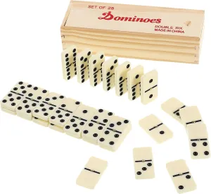 Puzzle Building Activities Kisangel 1 Set Traditional Dominoes Game with Storage Box Engaging chimp urge alienate Board Game for Family Fun Cognitive Skills Development and Creative 