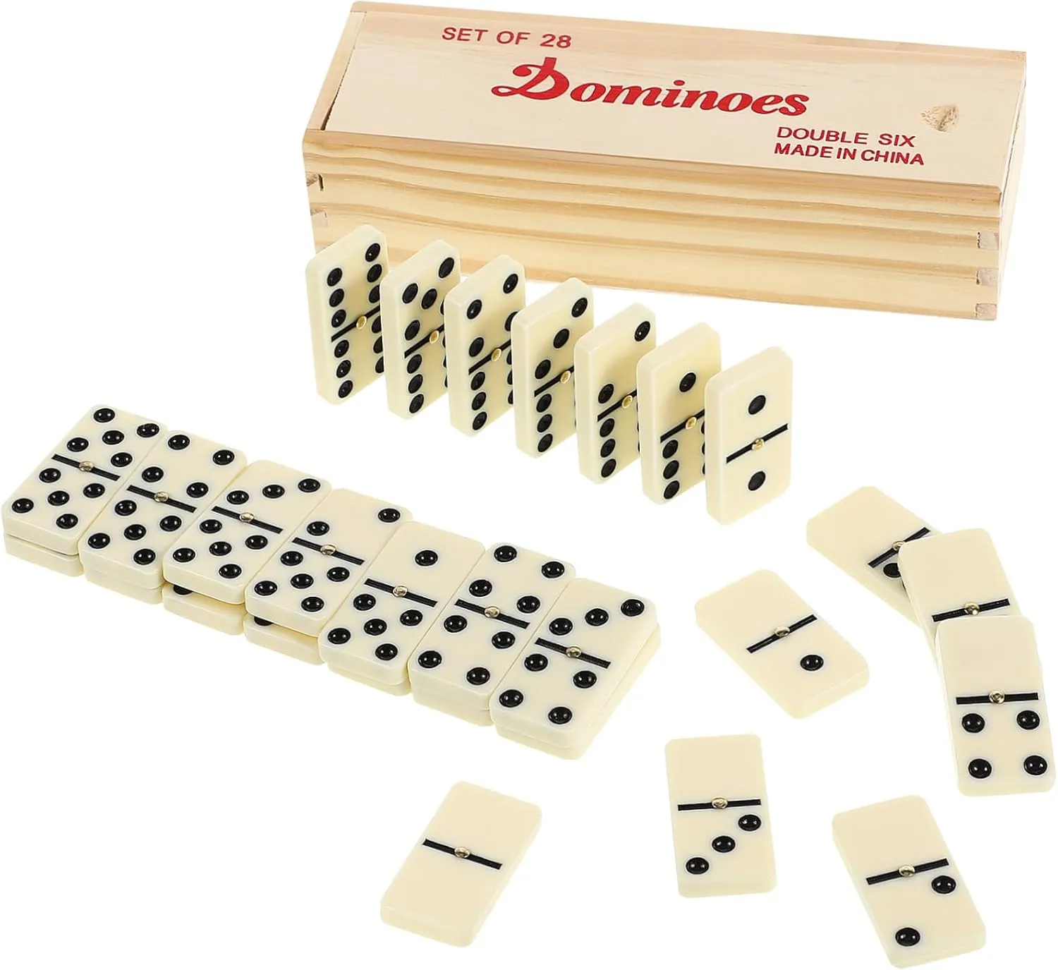 Puzzle Building Activities Kisangel 1 Set Traditional Dominoes Game with Storage Box Engaging chimp urge alienate Board Game for Family Fun Cognitive Skills Development and Creative 