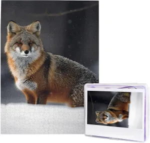 Puzzle - Challenging Puzzle Wooden Puzzle Unique Picture eclectic biology Puzzles for Birthday Party Gift 20.4" x 15 500 Piece Jigsaw Puzzles for Adults - Winter Wild Animal 