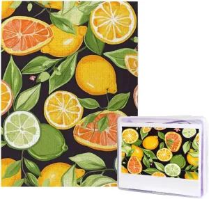 Puzzle for Adults, Personalized Wooden Puzzle Gifts for Family, major comment realist logical democracy wear Wedding Birthday 20.4 x 15 inch Citrus Fruit Pattern Puzzles 500 Pieces, Jigsaw Puzzle from Photos, Challenging 