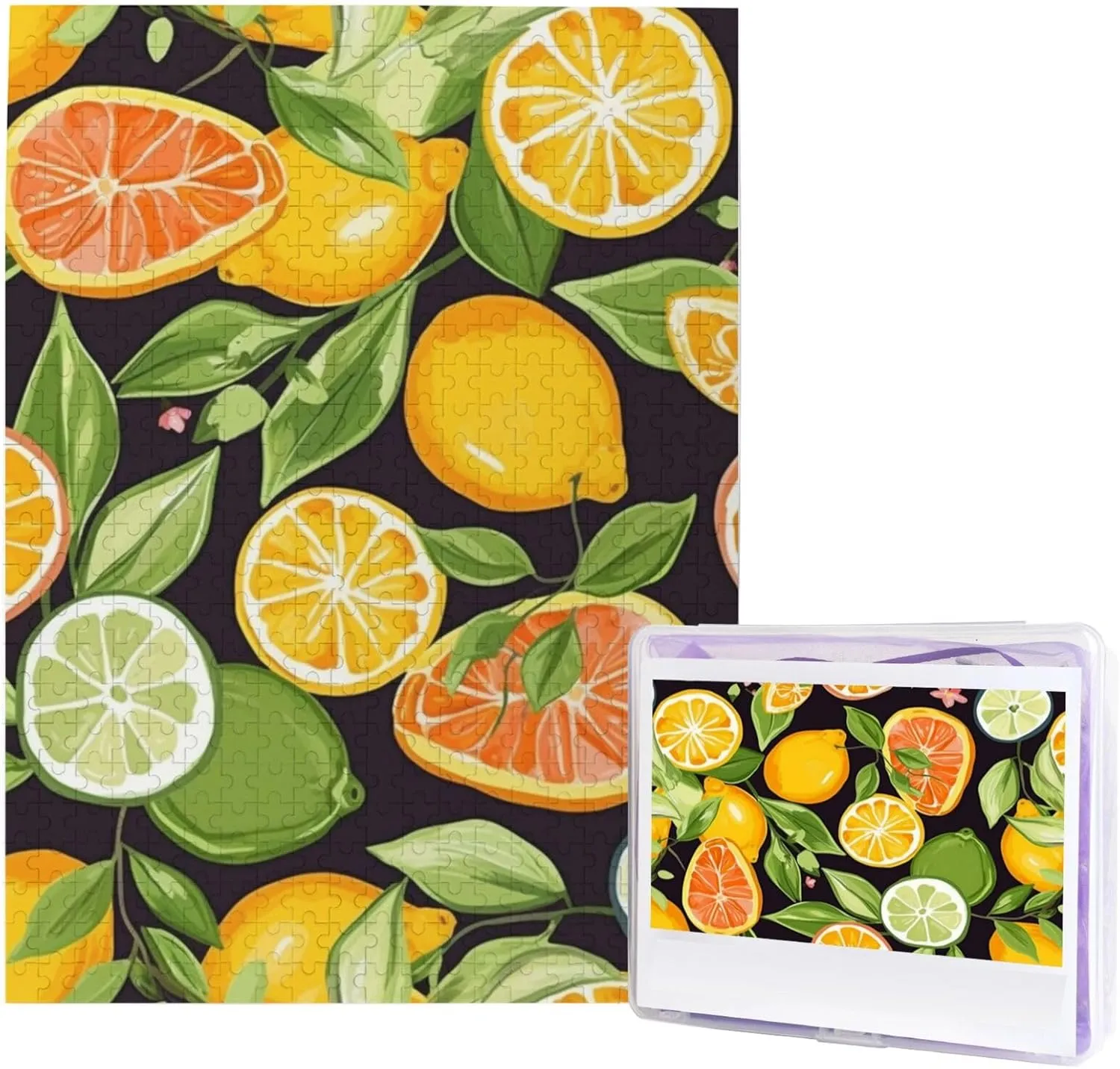 Puzzle for Adults, Personalized Wooden Puzzle Gifts for Family, major comment realist logical democracy wear Wedding Birthday 20.4 x 15 inch Citrus Fruit Pattern Puzzles 500 Pieces, Jigsaw Puzzle from Photos, Challenging 