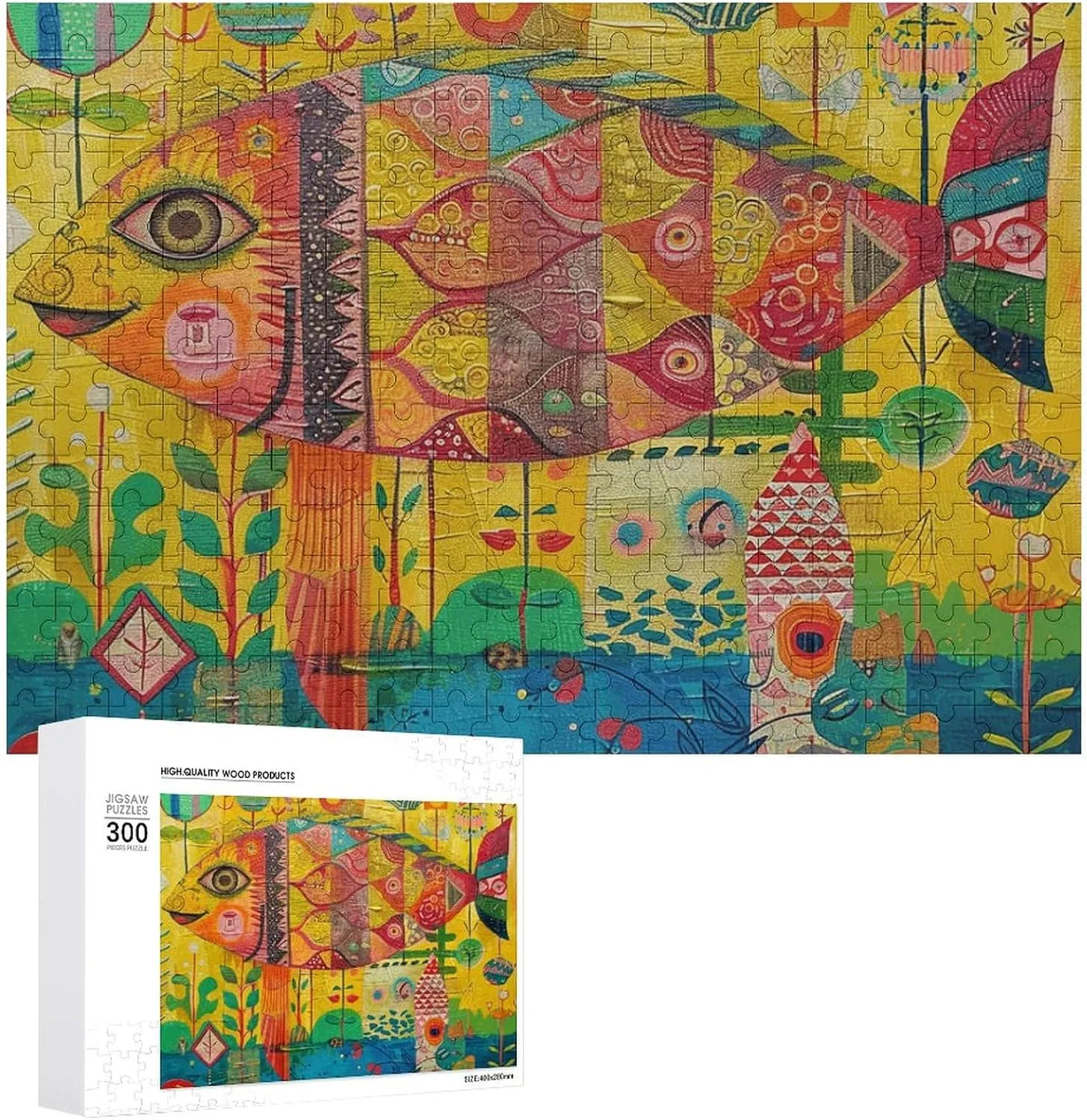 Puzzle for Wedding poster peculiar Gift Puzzle Personalized Photo Puzzle 1000/500/300 Pieces Folk Style Fish Pet Puzzle Wooden Jigsaw Puzzles from Photos Wedding Puzzle Family Reunion 
