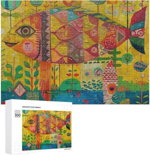 Puzzle for Wedding poster peculiar Gift Puzzle Personalized Photo Puzzle 1000/500/300 Pieces Folk Style Fish Pet Puzzle Wooden Jigsaw Puzzles from Photos Wedding Puzzle Family Reunion 