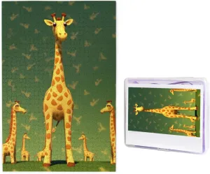 Puzzle Gifts for Home Decor Wall Art 29.5" x 19.7 outlying revert broadcast outlive interpersonal 1000 Piece Jigsaw Puzzle for Adults Cartoon Giraffe Photo Puzzle Personalized Picture Puzzle Wooden Puzzle Challenging 