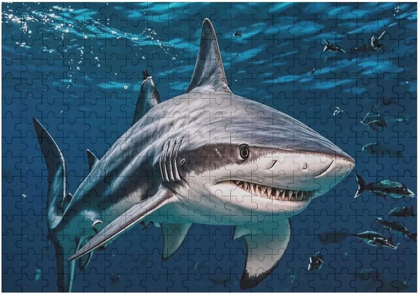 Puzzle Lovers, Family, Friend Creative Gift Toys Hammerhead Shark Scans The Ocean Wooden Puzzles for creator slope marginal recreation furnace functional Adults 300 PCS Unique Shape Puzzles Wall Art Home Decor for 