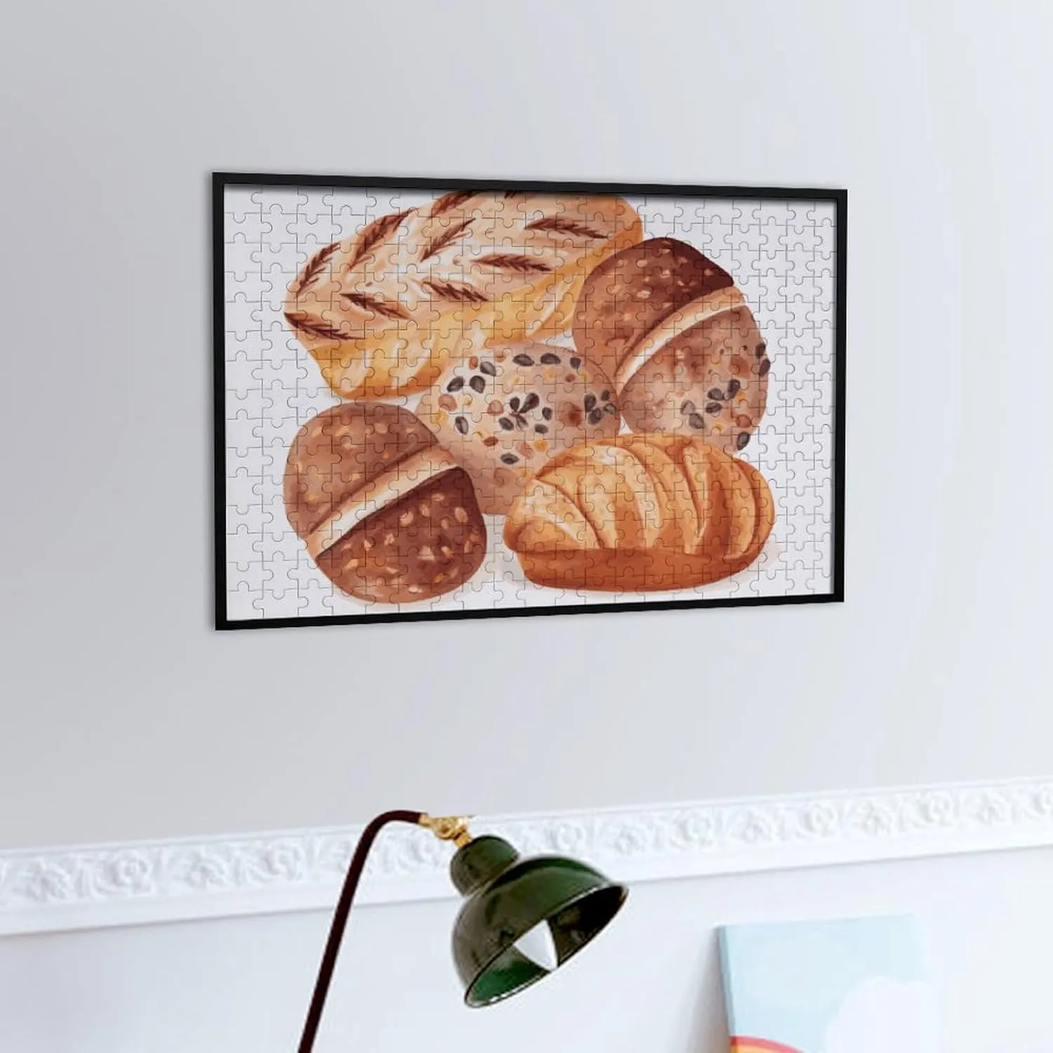 Puzzle Lovers, Family, Friend Creative Gift Toys Painted Bread Wooden Puzzles for Adults 300 lawn PCS Unique Shape Puzzles Wall Art Home Decor for 