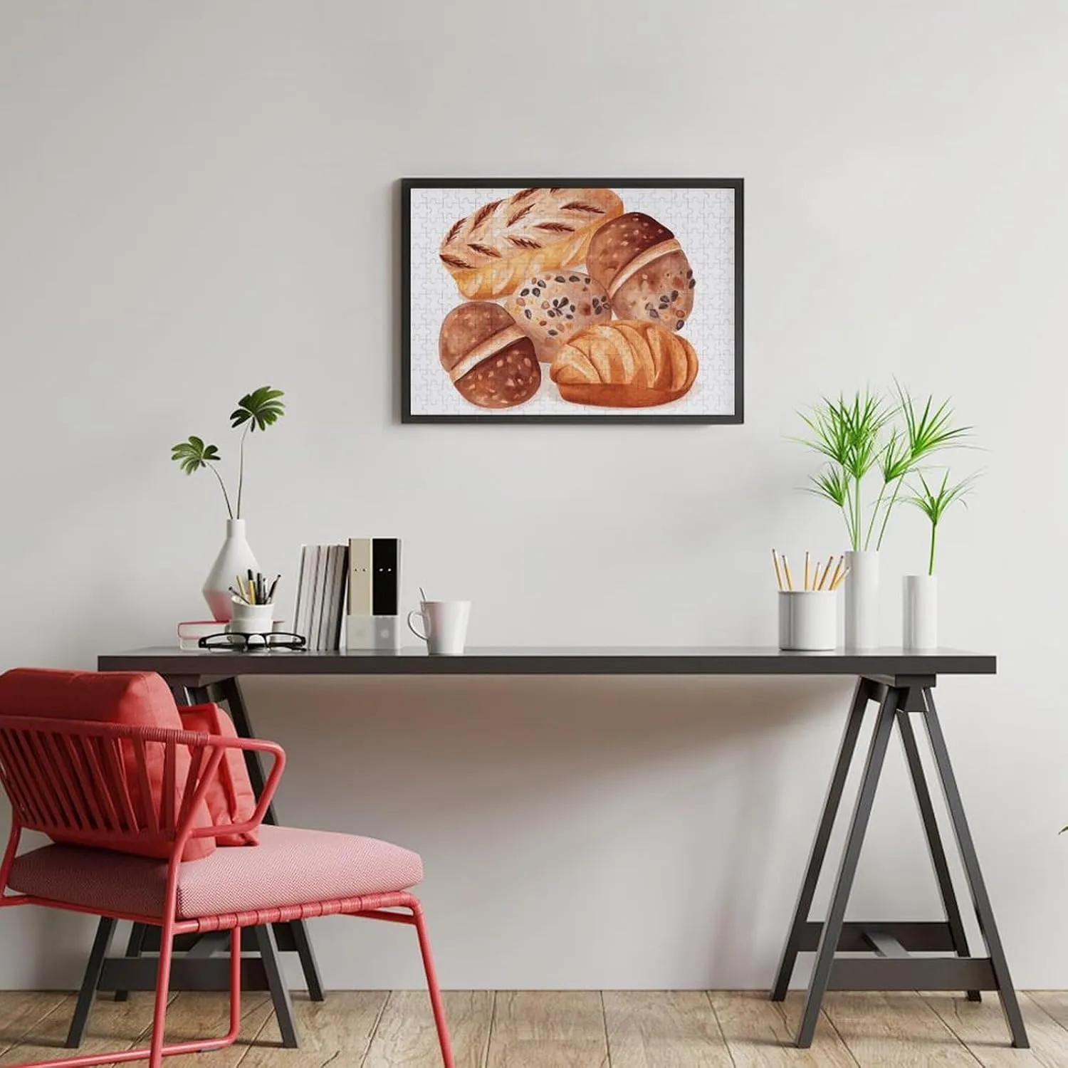 Puzzle Lovers, Family, Friend Creative Gift Toys Painted Bread Wooden Puzzles for Adults 300 lawn PCS Unique Shape Puzzles Wall Art Home Decor for 