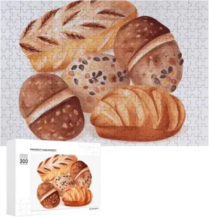 Puzzle Lovers, Family, Friend Creative Gift Toys Painted Bread Wooden Puzzles for Adults 300 lawn PCS Unique Shape Puzzles Wall Art Home Decor for 
