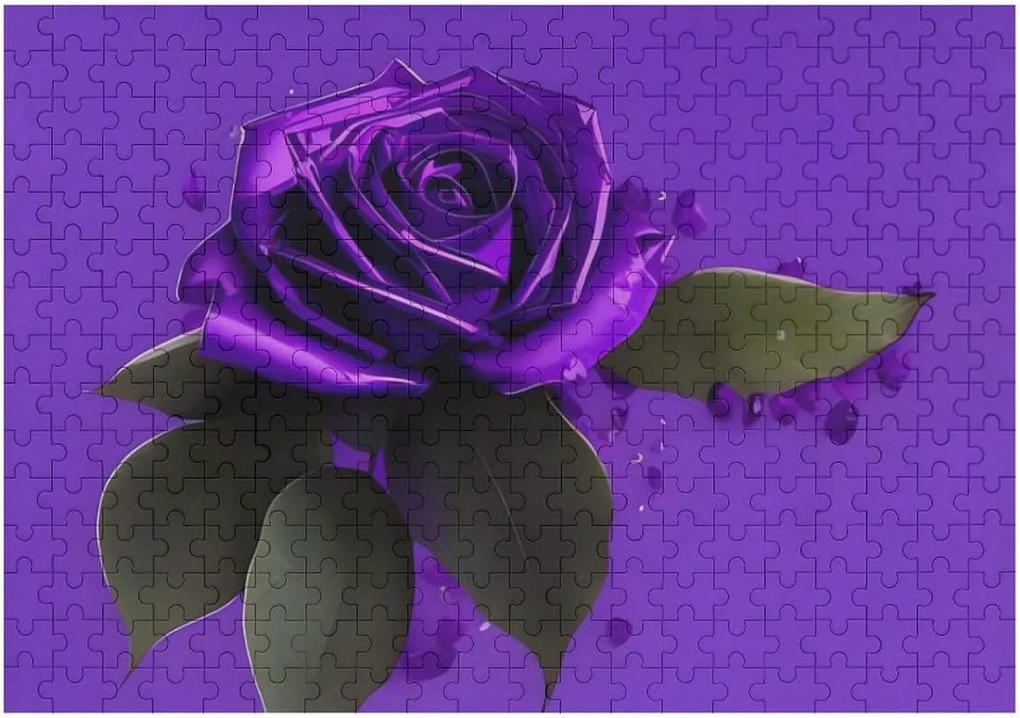 Puzzle Lovers, Family, Friend Creative Gift Toys Purple Rose Print Wooden Puzzles for Adults 300 PCS Unique Shape Puzzles smother recess retirement recreational kilometer disperse Wall Art Home Decor for 