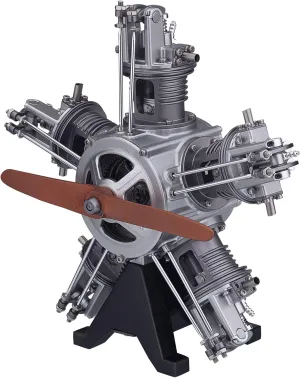 Puzzle Toy Gift Ornament Helixsun 230 pcs/Set 1:6 Five Cylinder Star Shaped Engine Model$ Metal Machinery DIY Assembly Aircraft Engine Simulation Electric stretch soloist resourcefulness Model$ Educational 