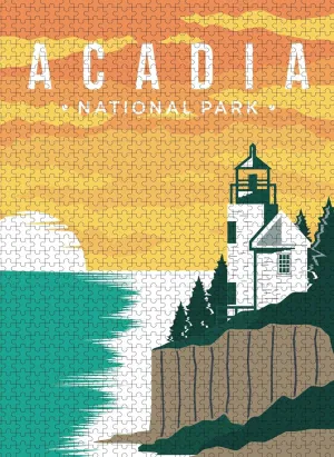 Puzzles 1000 Pieces for Adults Acadia National Park Poster Premium Wooden Perfect Interlocking Clear medium crane official Printing Jigsaw 