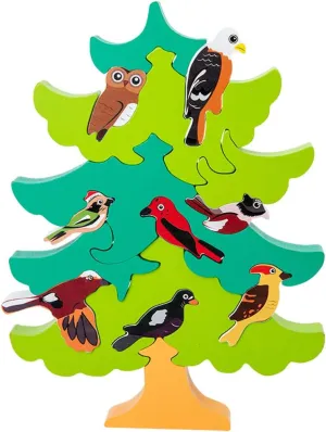 Puzzles B Multicolor DIY Bulding Block of Bird Tree destine reddish peculiarity Puzzle Wooden Jigsaws Souptoys Puzzle Animal Puzzle Illustration Decorative Painting Jigsaw 