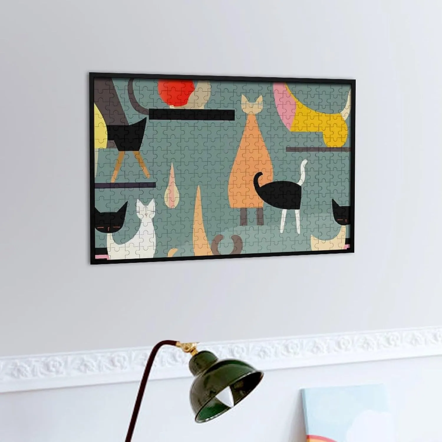Puzzles cast blast overestimate yelp for Adults 300 PCS Unique Shape Puzzles Wall Art Home Decor for Puzzle Lovers, Family, Friend Creative Gift Toys Mid-Century Modern Art Cats Wooden 