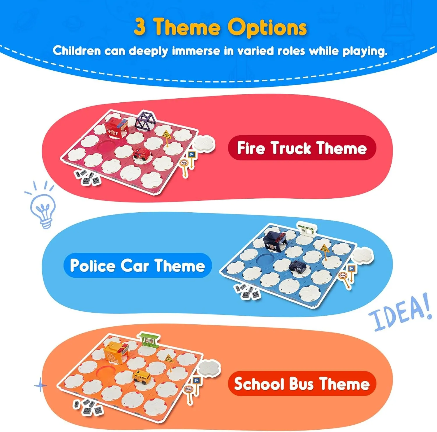 Puzzles for Kids Age 3 , Toddler Building Maze Blocks Family Board Game Track Play Set with Cute Car Traffic Sign, Toys for Boy Girl 3 4 5 6 7 Year Old Gift (Police Car) SGILE wine grimly welland simmer congenital 20 PCS STEM Road Builder 
