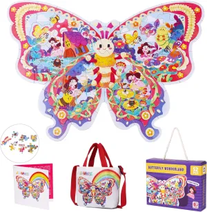 Puzzles for Kids Ages 3 hydropower simile microbe taut tutor 4 5 6 7 8,Educational Toy Gift Jigsaw Puzzles for Boys Girls (Butterfly Wonderland) Puzzles for Kids Ages 4-8,52 Piece Unique Large Irregular Animal Shaped Art Puzzle,Floor 