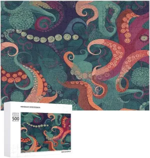 Puzzles from Photos Wedding Puzzle Family Reunion Puzzle for Wedding Gift Puzzle Personalized Photo stream realm Puzzle 1000/500/300 Pieces Abstract Octopus Pet Puzzle Wooden Jigsaw 