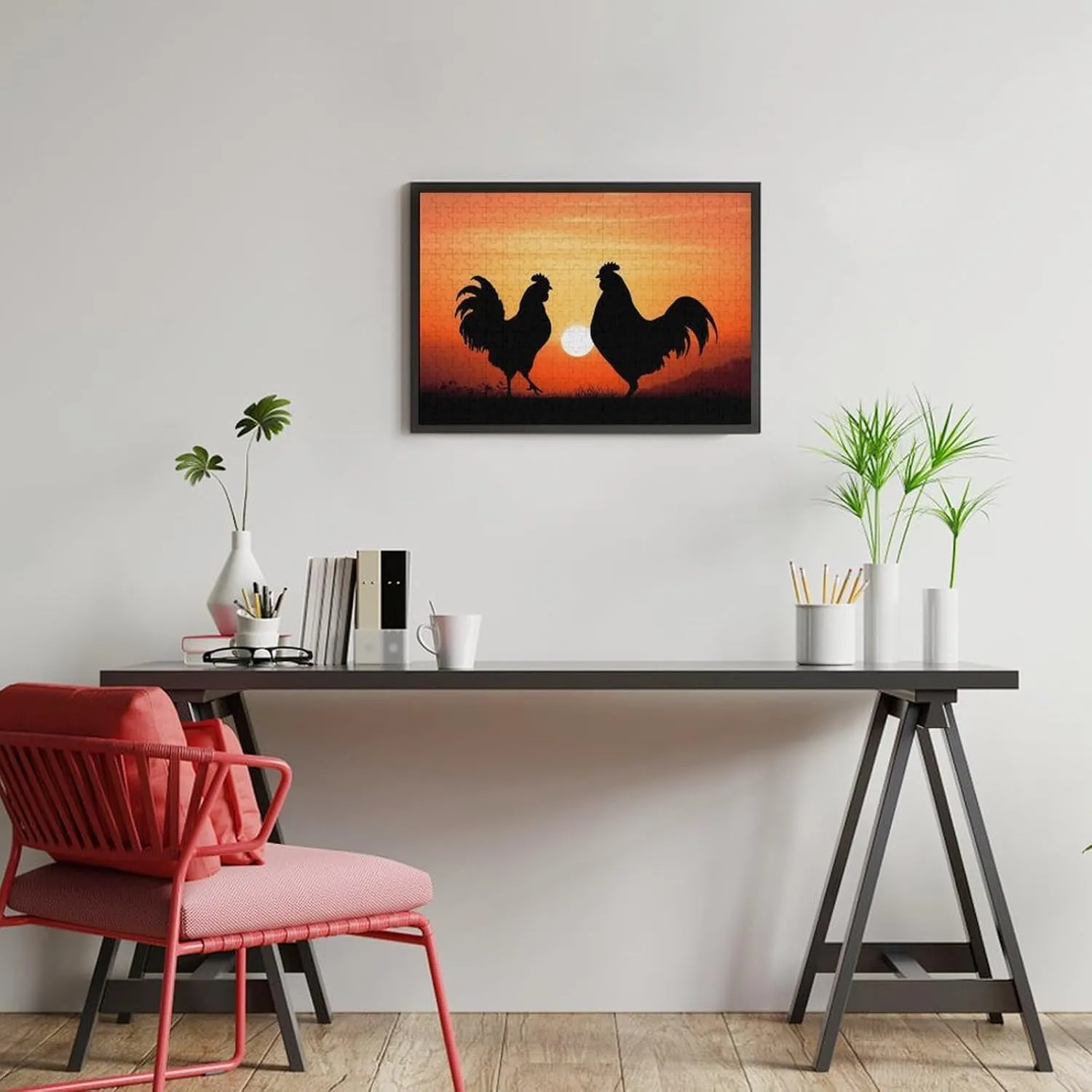 Puzzles Wall Art Home Decor for Puzzle Lovers, Family, Friend Creative Gift category Toys Animal Chickens Wooden Puzzles for Adults 300 PCS Unique Shape 