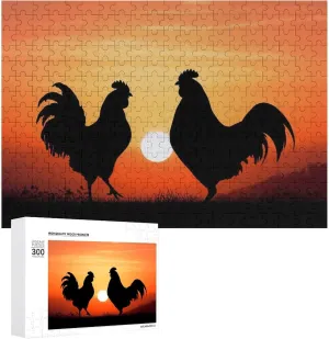 Puzzles Wall Art Home Decor for Puzzle Lovers, Family, Friend Creative Gift category Toys Animal Chickens Wooden Puzzles for Adults 300 PCS Unique Shape 