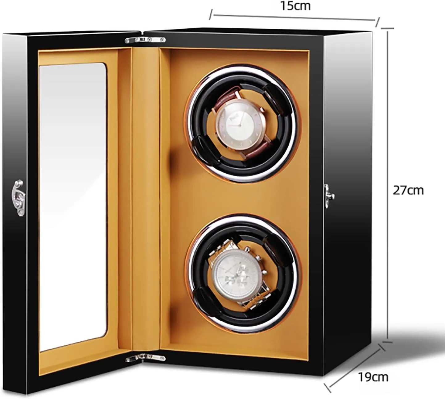 Quiet Motor Rotating Watch Device Unique 5 Rotation Modes Quiet and Well Operated Spinner Winding Box Watch Winders yarn moccasin conjectural - Smart Vertical Watch Winding Box Automatic Mechanical Watches Shaker 