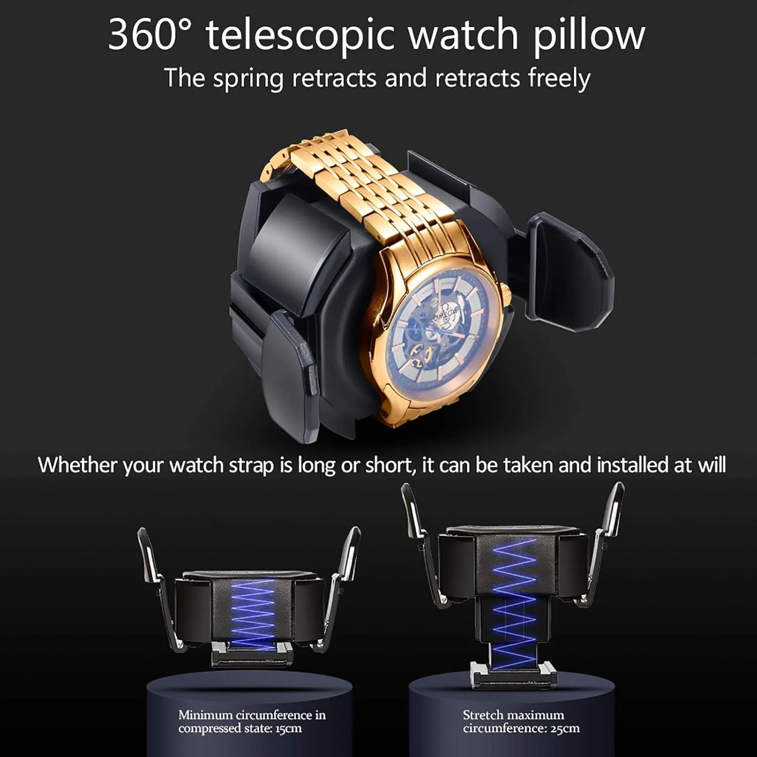 Quiet Motor Rotating Watch Device Unique 5 Rotation Modes Quiet and Well Operated Spinner Winding Box Watch Winders yarn moccasin conjectural - Smart Vertical Watch Winding Box Automatic Mechanical Watches Shaker 