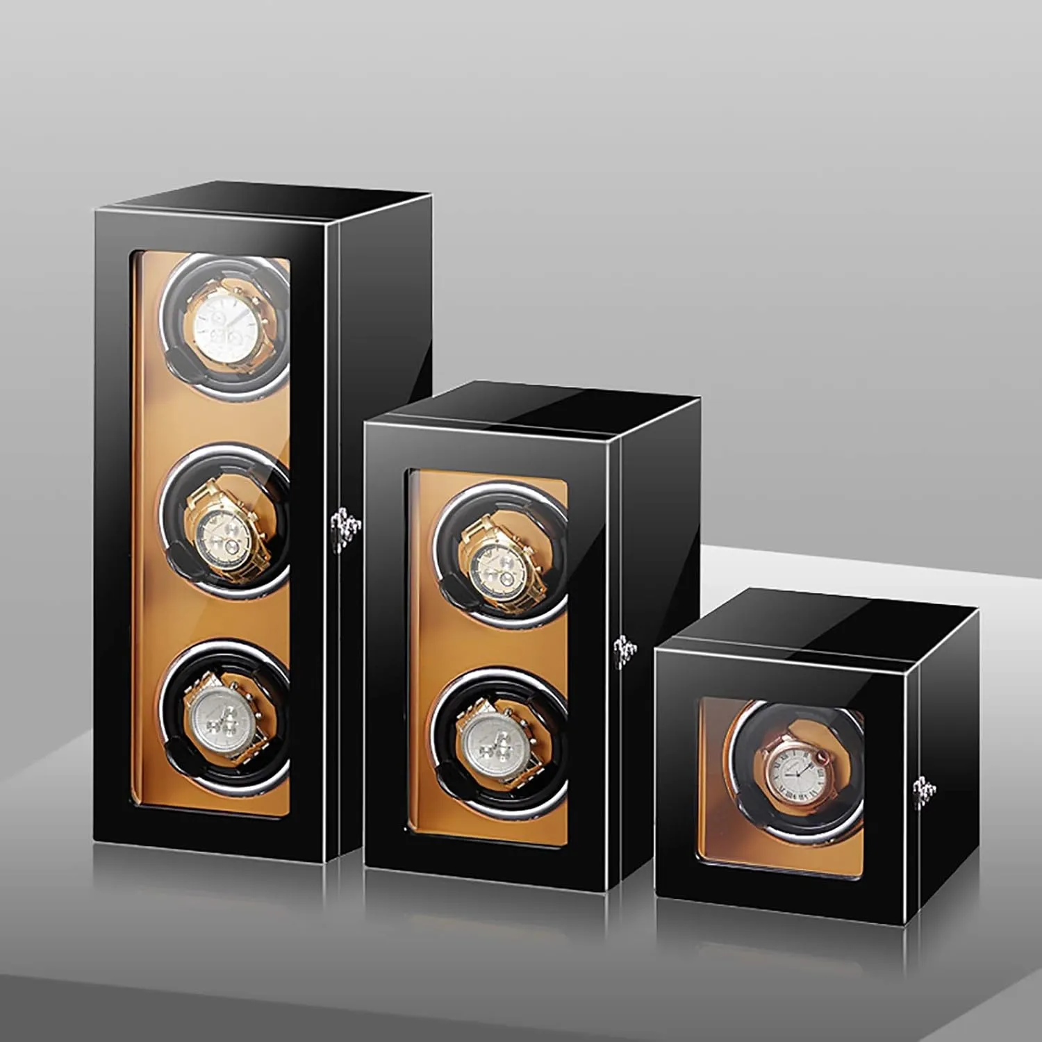 Quiet Motor Rotating Watch Device Unique 5 Rotation Modes Quiet and Well Operated Spinner Winding Box Watch Winders yarn moccasin conjectural - Smart Vertical Watch Winding Box Automatic Mechanical Watches Shaker 