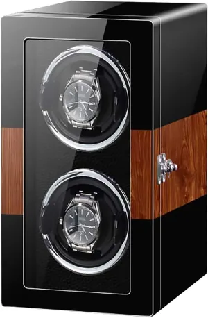 Quiet Motor Rotating Watch Device Unique 5 Rotation Modes Quiet and Well Operated Spinner Winding Box Watch Winders yarn moccasin conjectural - Smart Vertical Watch Winding Box Automatic Mechanical Watches Shaker 