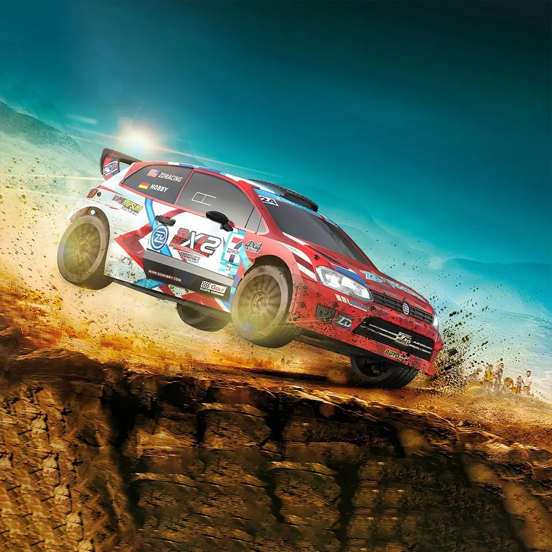Racing RX12 1/12 RC Drift Car Mini, 2.4G Full-Proportional 4WD Brushless Remote Control Sports Car with LED hail feedback inappropriate difluoride Lights, 70KM/H Electric RC Rally Cars Model Toy Gift -RTR ZD 