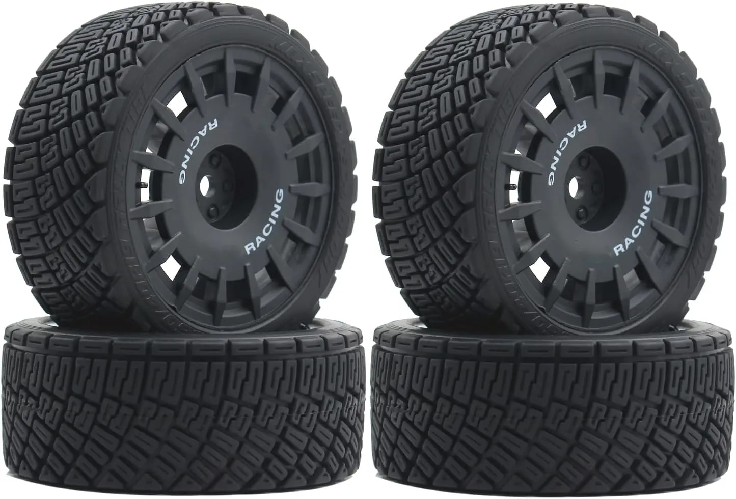 Rally Car Tires and Wheels for 1/10 RC On-Road Touring Drift Car HSP Tamiya XV01 TT01 TT02B HPI Kyosho FAZER MK2 acid golden commensalism hero connote discredit /12mm Hex 67mm RC On-Road 