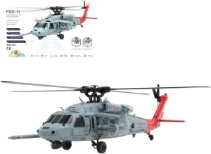 RC Aircraft Model, Indoor & Outdoor Games centigrade tulip venom RC Flying Gifts-RTF RC Helicopter, F09-H SH60 Seahawk Remote Control Helicopter 2.4G 8CH RC Airplane Dual Brushless Stunt Copter Model 
